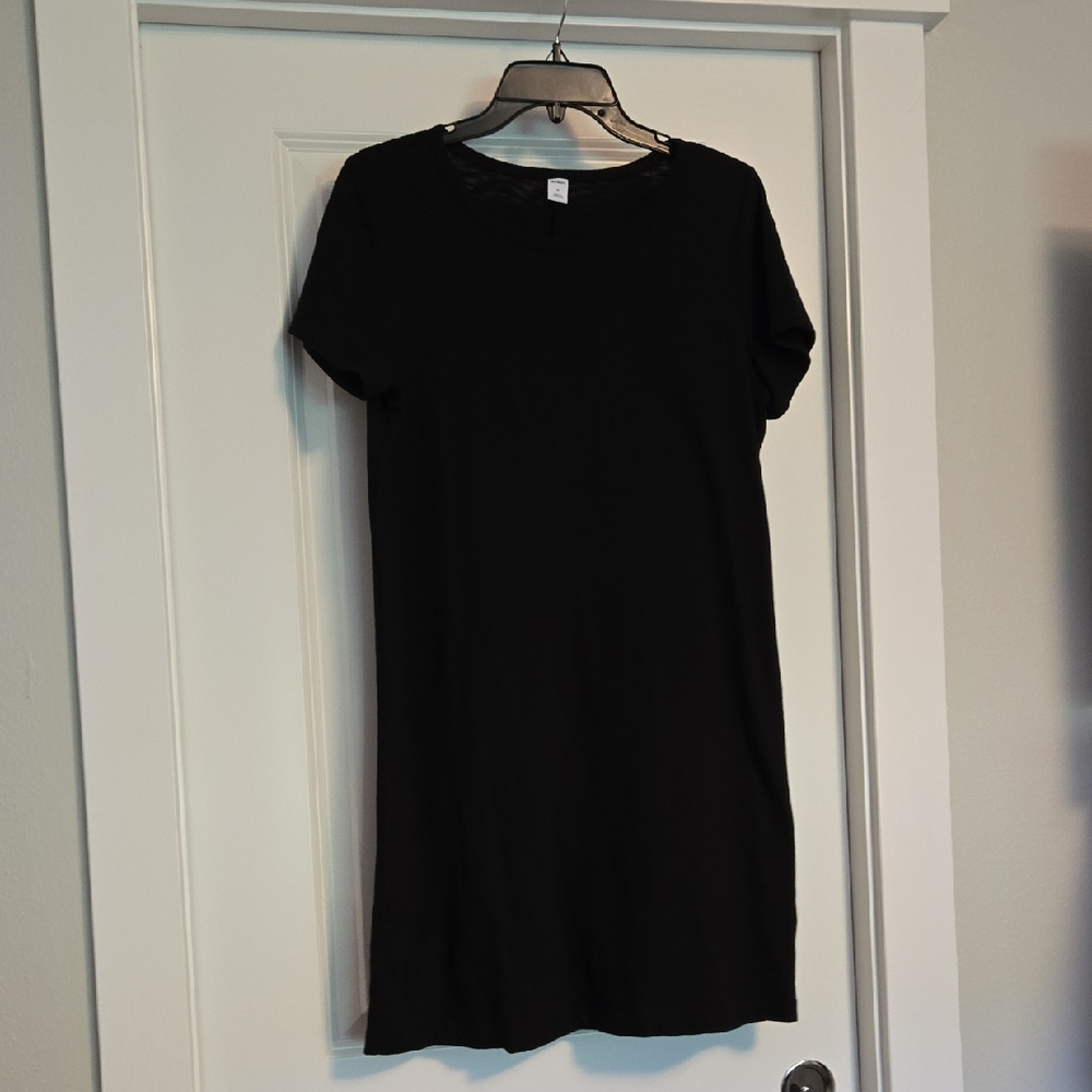 Old Navy Black Short Sleeve T-Shirt Dress